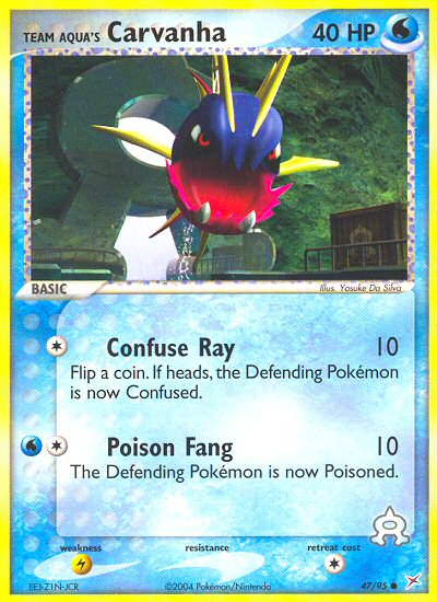Team Aqua's Carvanha - Pokémon TCG Card