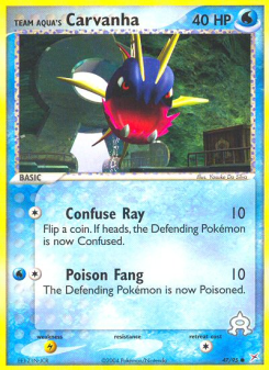 Team Aqua's Carvanha - pokemon TCG Card