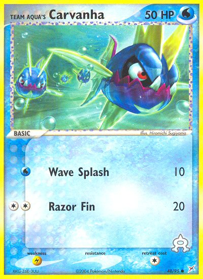 Team Aqua's Carvanha - Pokémon TCG Card