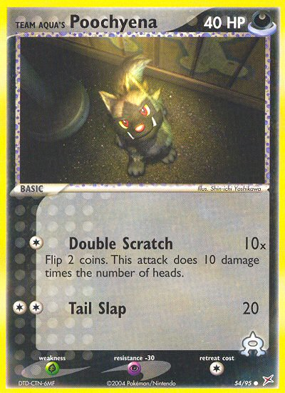 Team Aqua's Poochyena - Pokémon TCG Card
