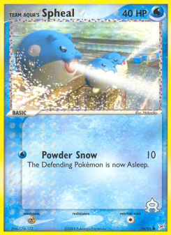 Team Aqua's Spheal - pokemon TCG Card