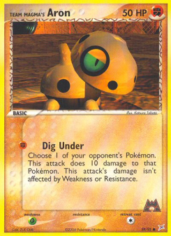 Team Magma's Aron - pokemon TCG Card