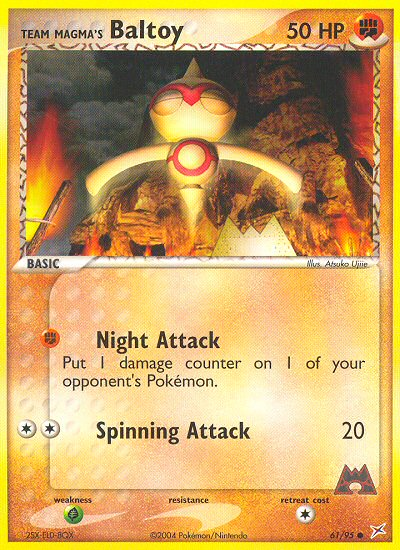 Team Magma's Baltoy - Pokémon TCG Card