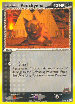 Team Magma's Poochyena - pokemon TCG Card