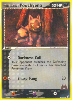 Team Magma's Poochyena - pokemon TCG Card