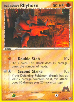 Team Magma's Rhyhorn - pokemon TCG Card
