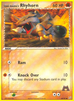 Team Magma's Rhyhorn - pokemon TCG Card