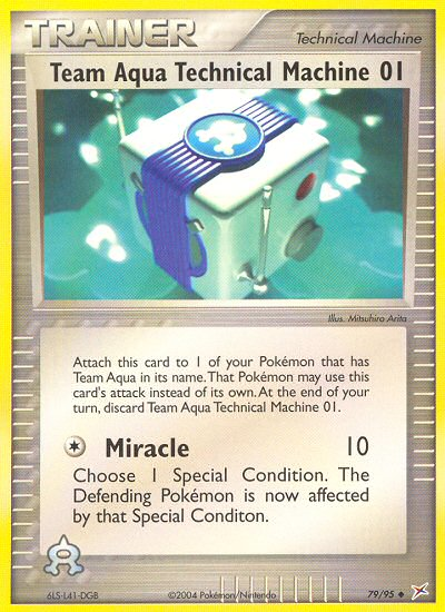Team Aqua's Technical Machine 01 - Pokémon TCG Card