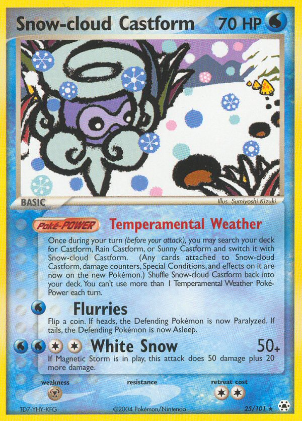 Snow-cloud Castform - Pokémon TCG Card
