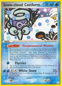 Snow-cloud Castform - pokemon TCG Card