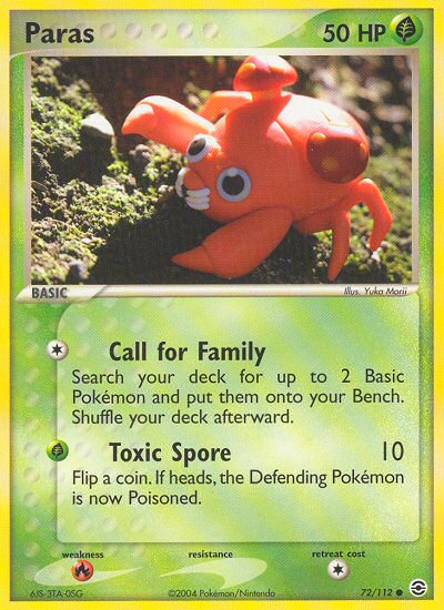 Paras - Pokémon TCG Card