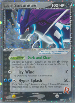 Rocket's Suicune ex - pokemon TCG Card