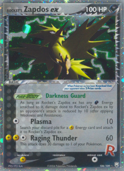 Rocket's Zapdos ex - pokemon TCG Card