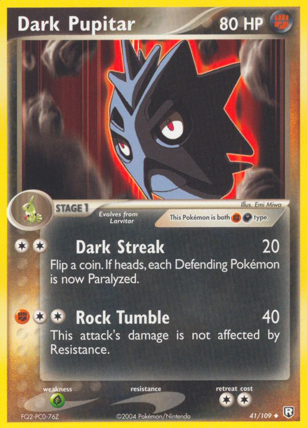 Dark Pupitar - Pokémon TCG Card
