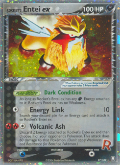 Rocket's Entei ex - pokemon TCG Card