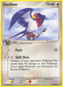 Swellow - pokemon TCG Card