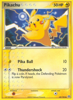 Pikachu - pokemon TCG Card