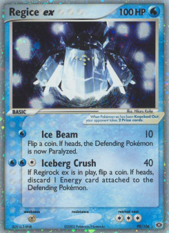 Regice ex - pokemon TCG Card