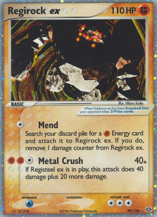 Regirock ex - Pokémon TCG Card