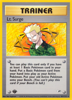 Lt. Surge - pokemon TCG Card