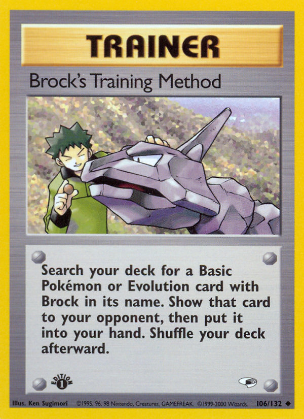 Brock's Training Method - Pokémon TCG Card