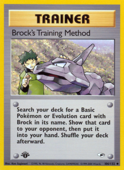 Brock's Training Method - pokemon TCG Card