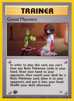 Good Manners - pokemon TCG Card