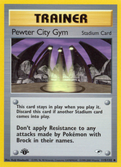 Pewter City Gym - pokemon TCG Card