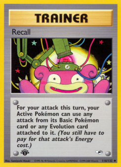 Recall - pokemon TCG Card