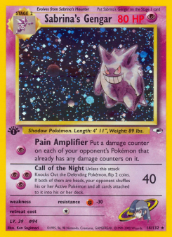 Sabrina's Gengar - pokemon TCG Card