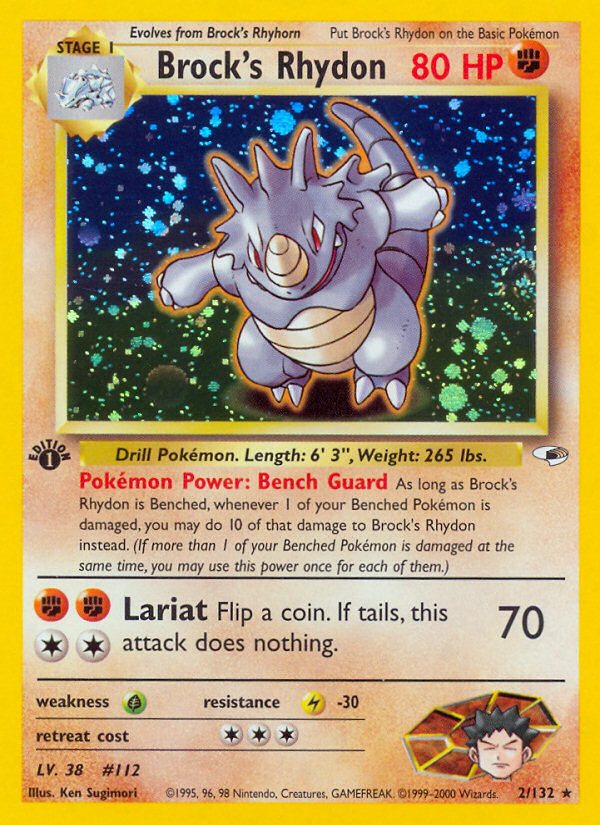 Brock's Rhydon - Pokémon TCG Card