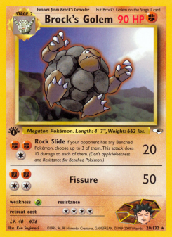 Brock's Golem - pokemon TCG Card