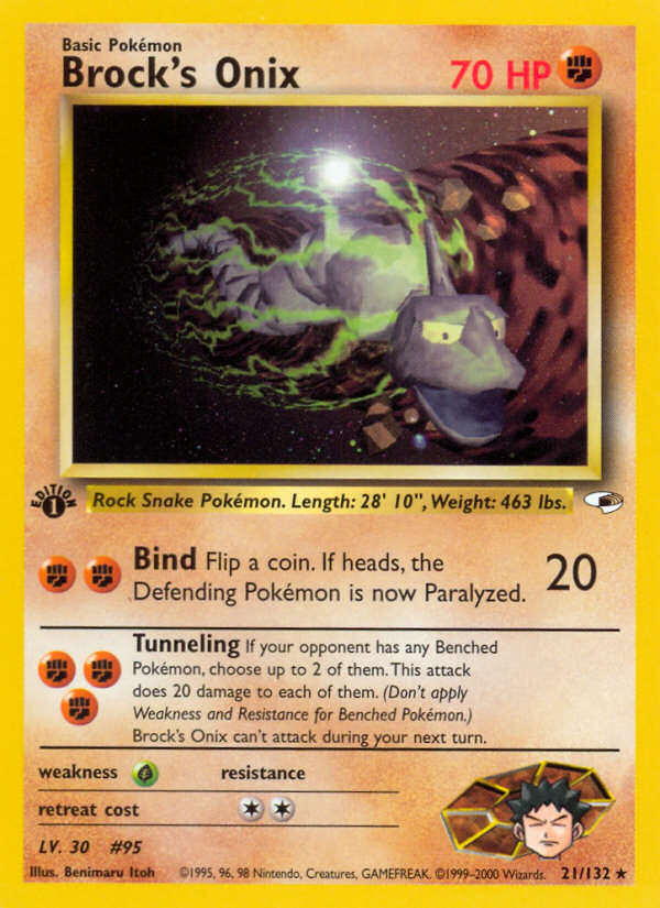 Brock's Onix - Pokémon TCG Card