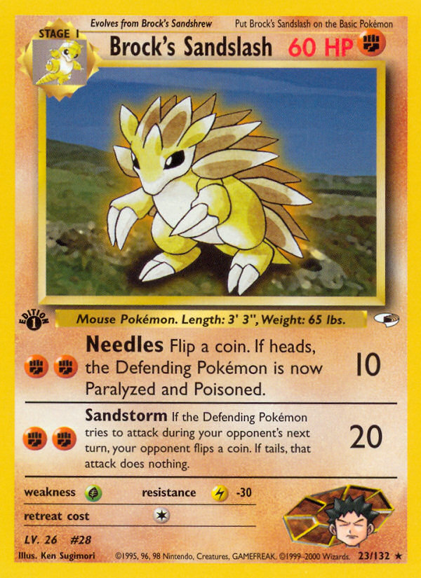 Brock's Sandslash - Pokémon TCG Card