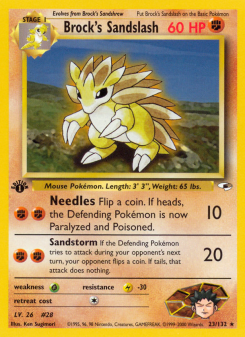 Brock's Sandslash - pokemon TCG Card