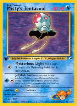 Misty's Tentacool - pokemon TCG Card