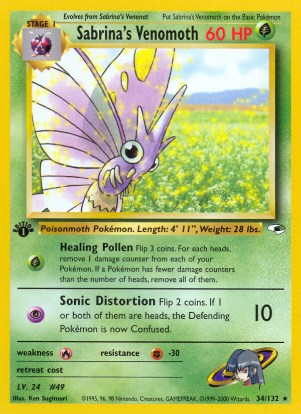 Sabrina's Venomoth - Pokémon TCG Card
