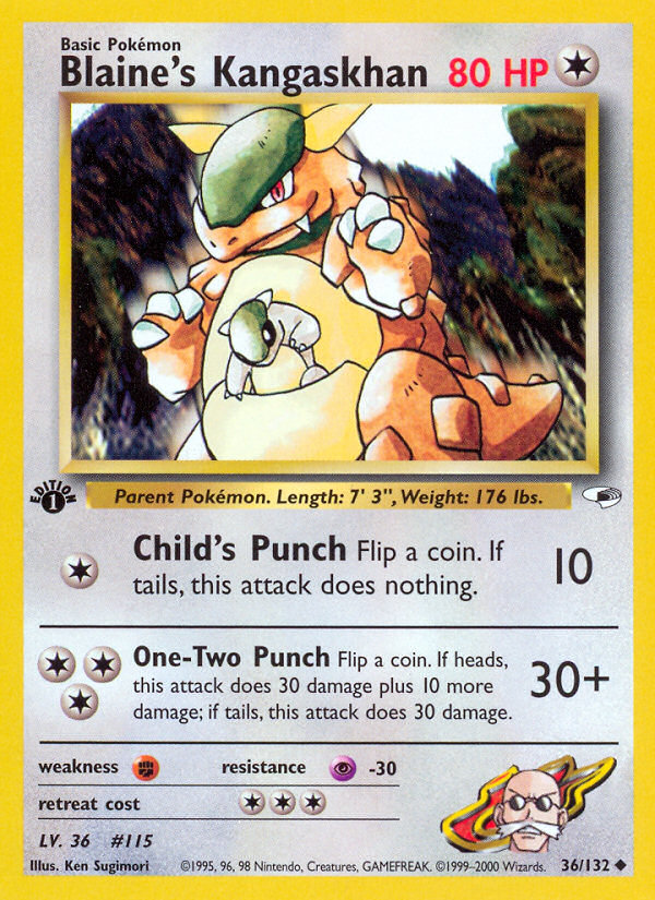 Blaine's Kangaskhan - Pokémon TCG Card
