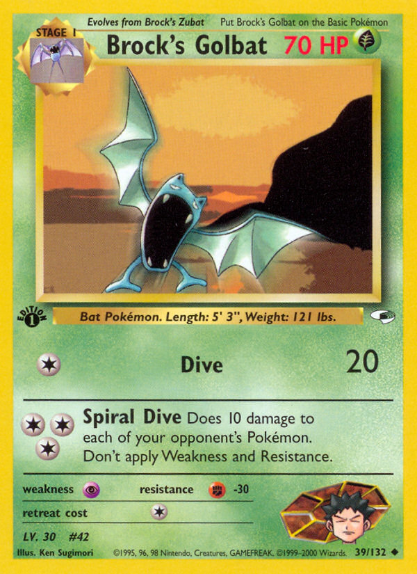Brock's Golbat - Pokémon TCG Card