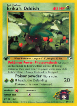 Erika's Oddish - pokemon TCG Card