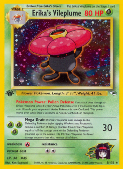 Erika's Vileplume - pokemon TCG Card