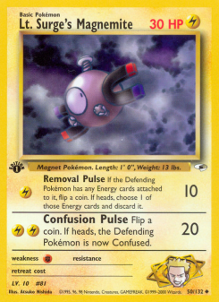 Lt. Surge's Magnemite - pokemon TCG Card