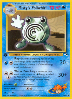 Misty's Poliwhirl - pokemon TCG Card