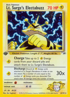Lt. Surge's Electabuzz - pokemon TCG Card