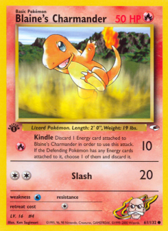 Blaine's Charmander - pokemon TCG Card