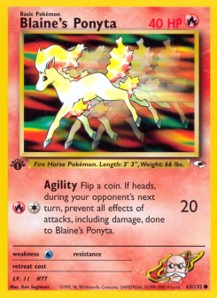 Blaine's Ponyta - pokemon TCG Card