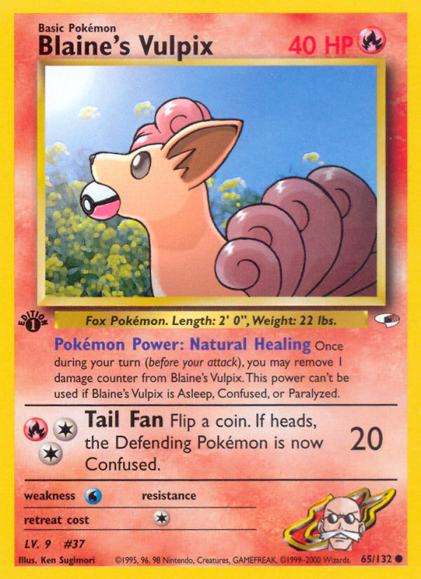 Blaine's Vulpix - Pokémon TCG Card