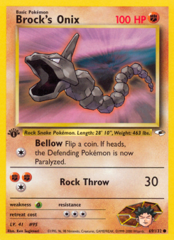 Brock's Onix - pokemon TCG Card