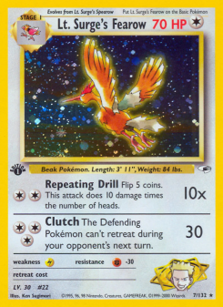 Lt. Surge's Fearow - pokemon TCG Card