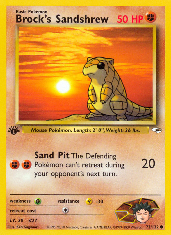 Brock's Sandshrew - Pokémon TCG Card